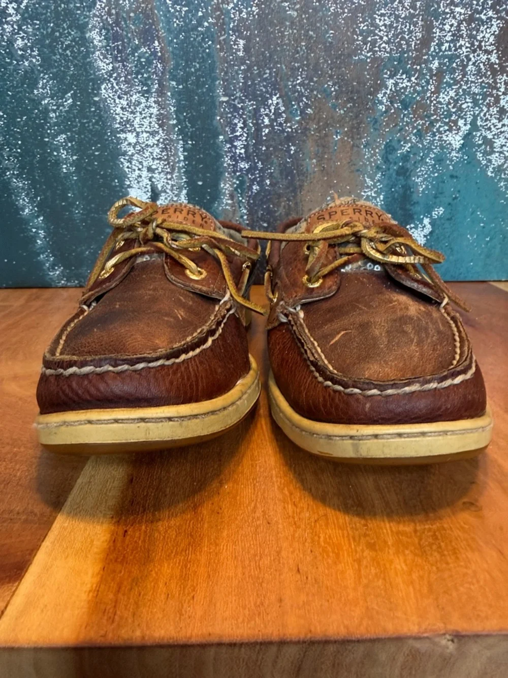 Sperry Top-Sider 2010’s Statement Brown Leather Boat Shoes‎ Zebra (Fair)